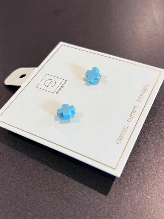 enewton Signature Cross Stud Turquoise Earrings - Picture 3 of 5